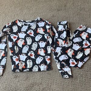 Place Kids Ghost Pajama Set - Black, White, and Orange